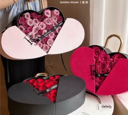New Design Valentine's Day Flower Gift Box Waterproof Fruit Companion Gift Box Romantic Birthday Gift Candy with Hand Box