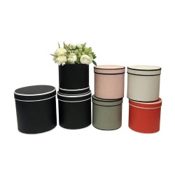 Wholesale Reusable round Cylinder Flower Arrangement Box Empty Cardboard Gift Box for Bouquets